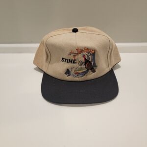 Vintage STIHL Turkey Embroidered Snapback Hat 1997 Collection